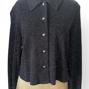 ✨ Shimmery Black Textured Blazer ✨